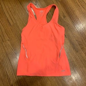 Avita Neon Orange Workout Tank with built-in bra